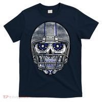 Dallas Football Halloween Skull T-Shirt thumb 0