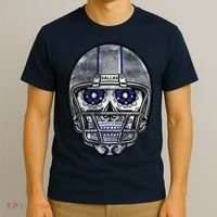 Dallas Football Halloween Skull T-Shirt thumb 3