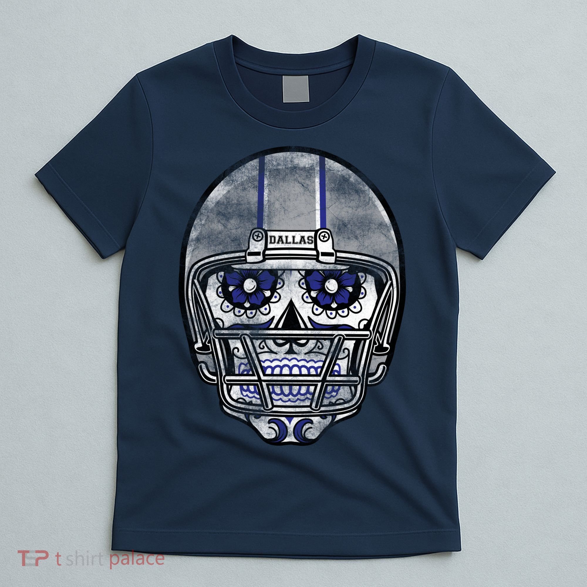 Dallas Football Halloween Skull T-Shirt