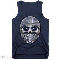 Dallas Football Halloween Skull Tank Top thumb 0