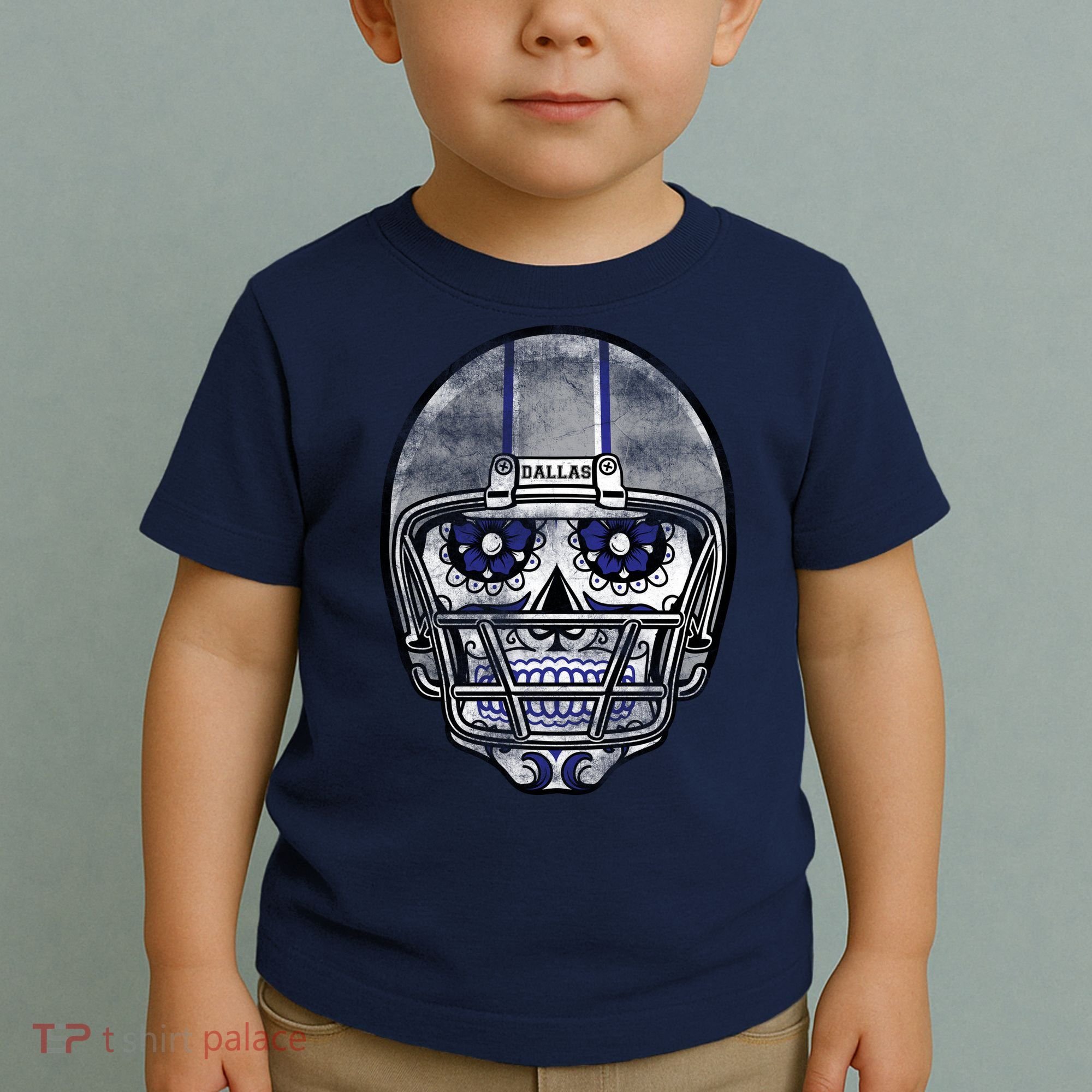 Dallas Football Halloween Skull Toddler T-Shirt