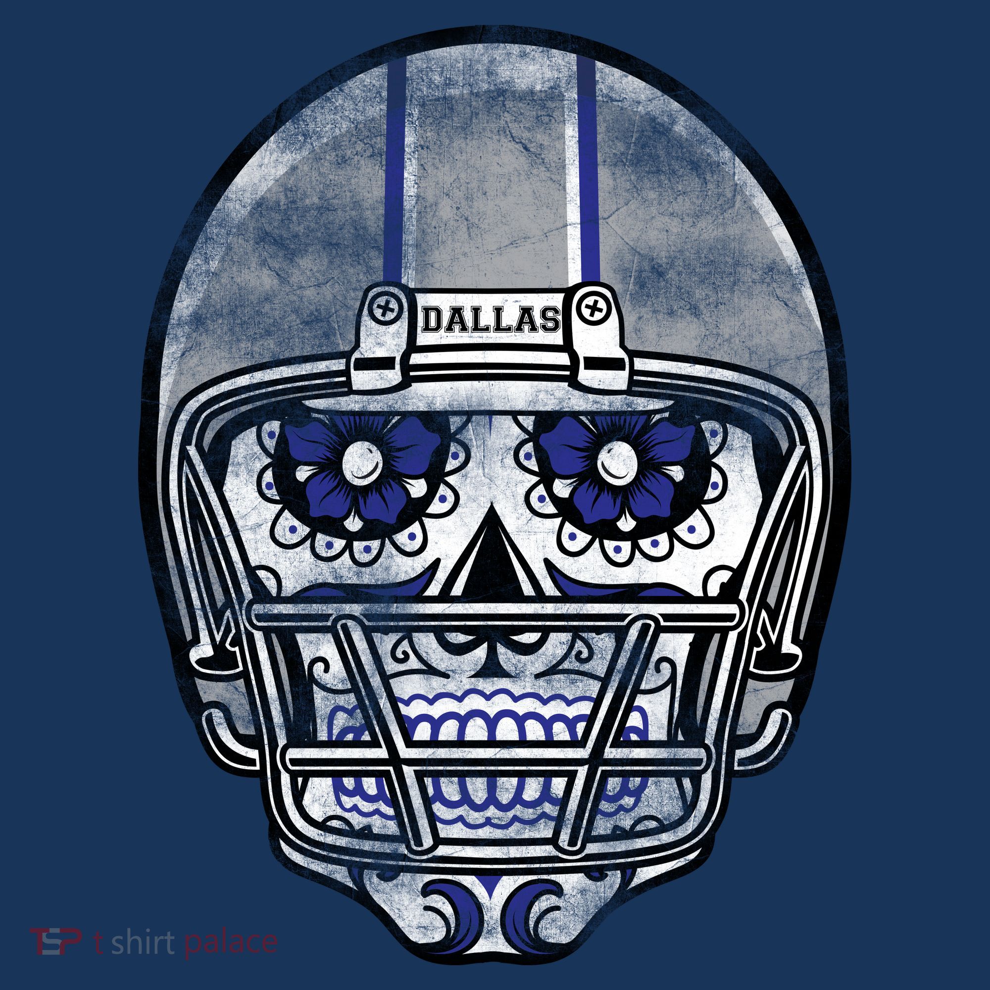 Dallas Football Halloween Skull Toddler T-Shirt