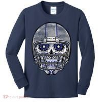 Dallas Football Halloween Skull Kids Long Sleeve Shirt thumb 0