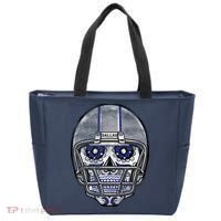 Dallas Football Halloween Skull Tote Bag thumb 0