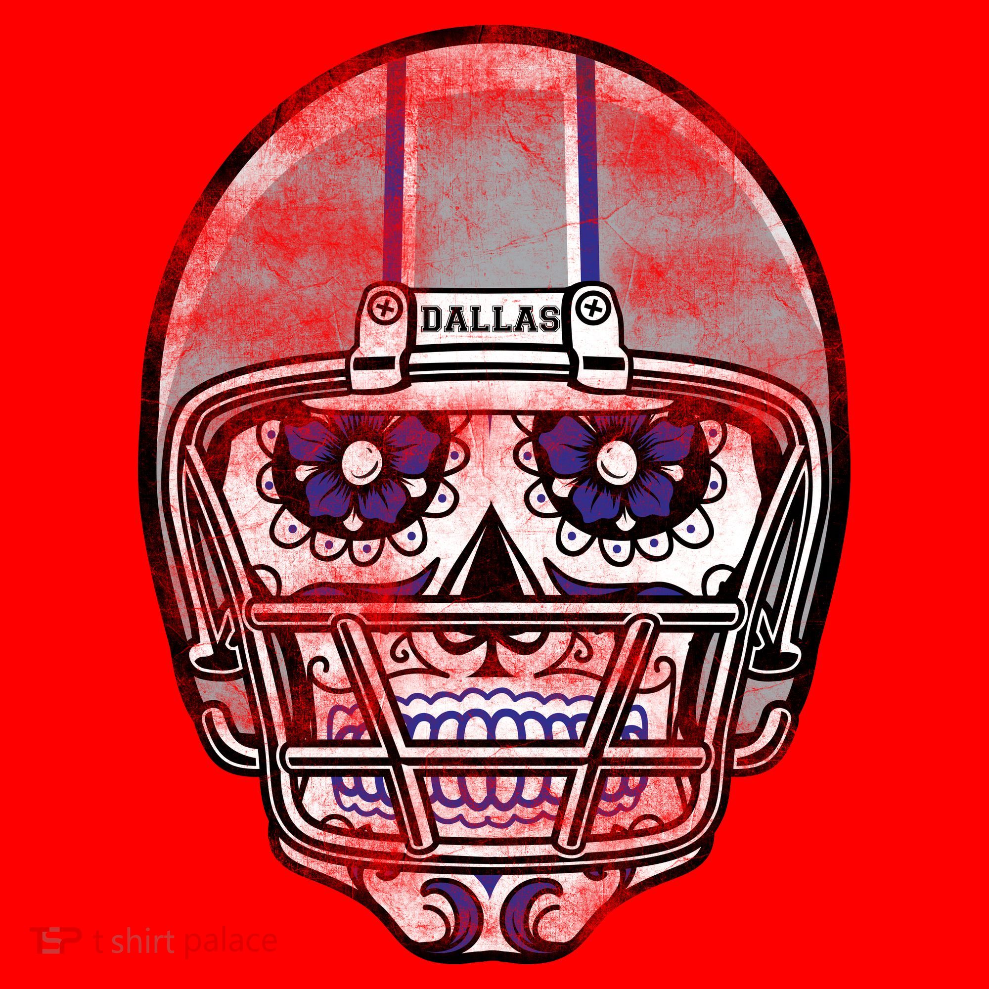 Dallas Football Halloween Skull Santa Hat