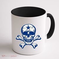 Dallas Skull Crossbones Star Fan Pride Coffee Mug thumb 1