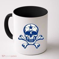 Dallas Skull Crossbones Star Fan Pride Coffee Mug thumb 0