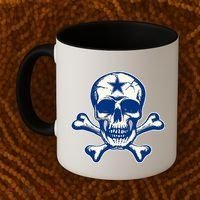 Dallas Skull Crossbones Star Fan Pride Coffee Mug thumb 2
