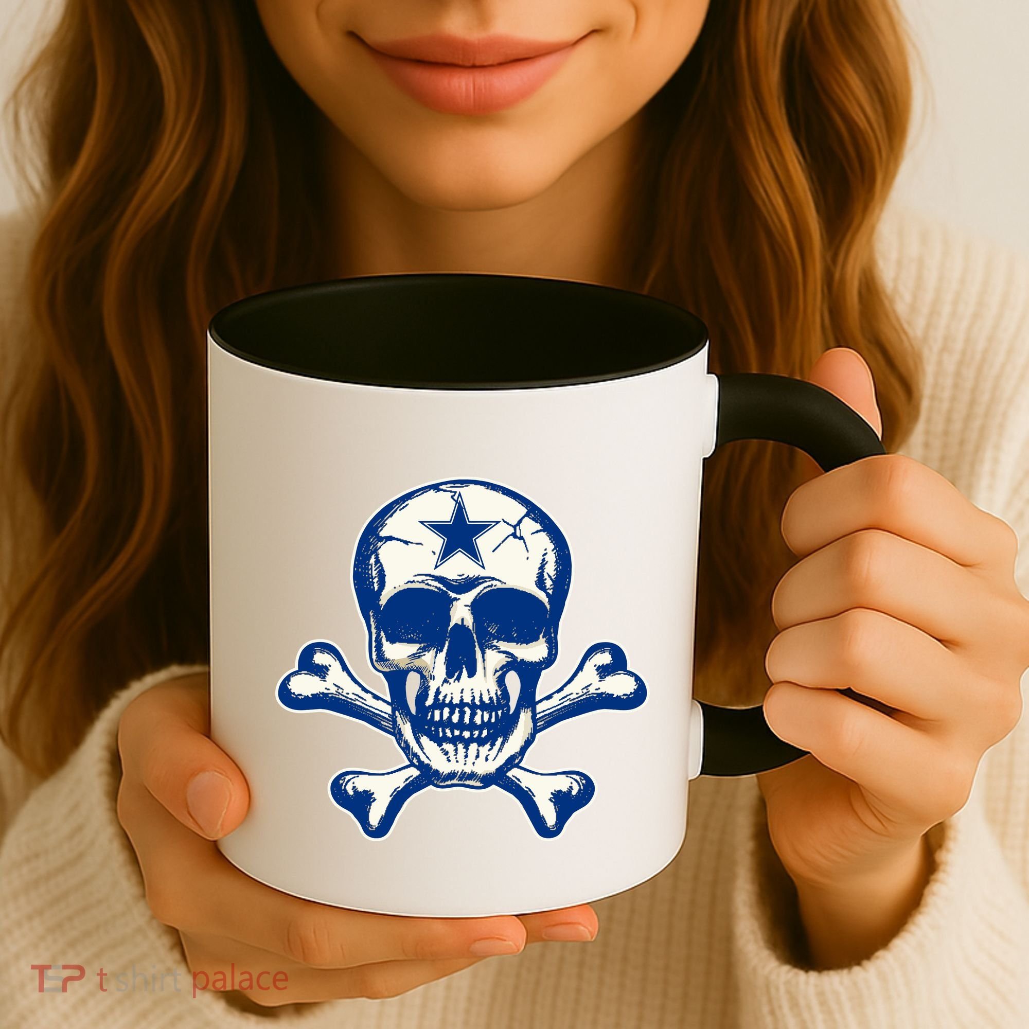 Dallas Skull Crossbones Star Fan Pride Coffee Mug
