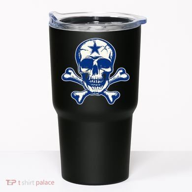 Dallas Skull Crossbones Star Fan Pride Tumbler