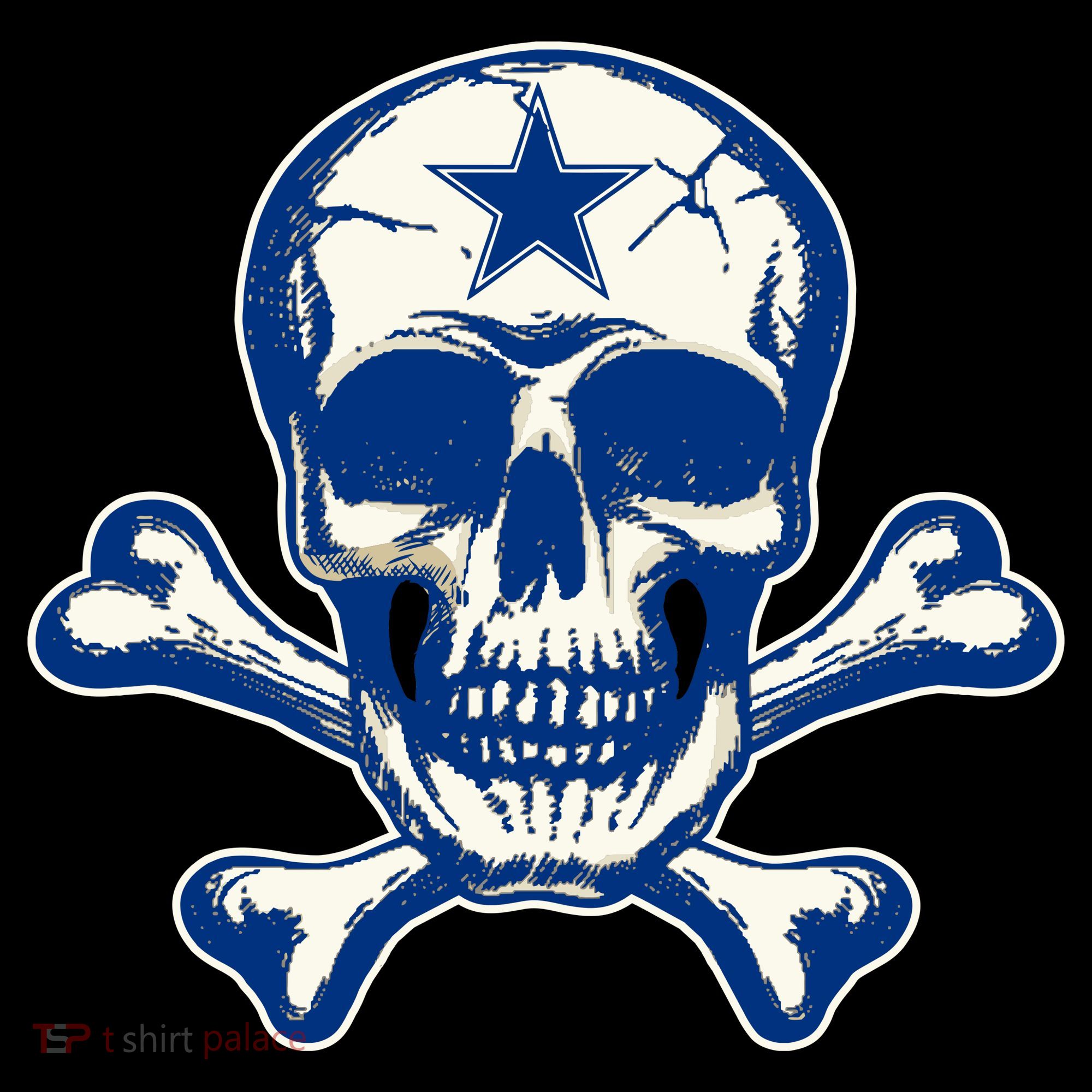 Dallas Skull Crossbones Star Fan Pride Ornament