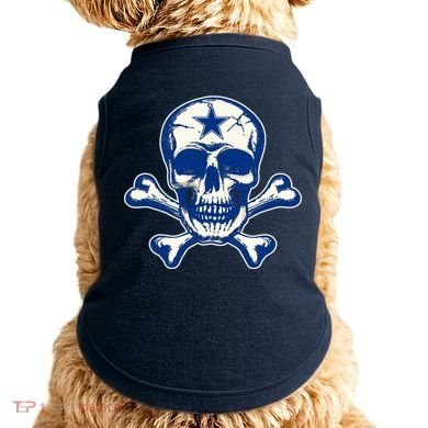 Dallas Skull Crossbones Star Fan Pride Doggie Tank