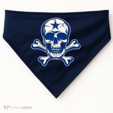 Dallas Skull Crossbones Star Fan Pride USA-Made Doggie Bandana