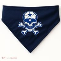 Dallas Skull Crossbones Star Fan Pride USA-Made Doggie Bandana thumb 0