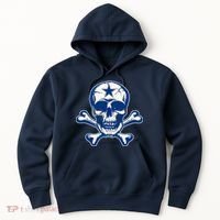 Dallas Skull Crossbones Star Fan Pride Hoodie thumb 0