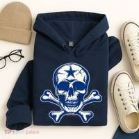 Dallas Skull Crossbones Star Fan Pride Hoodie thumb 4