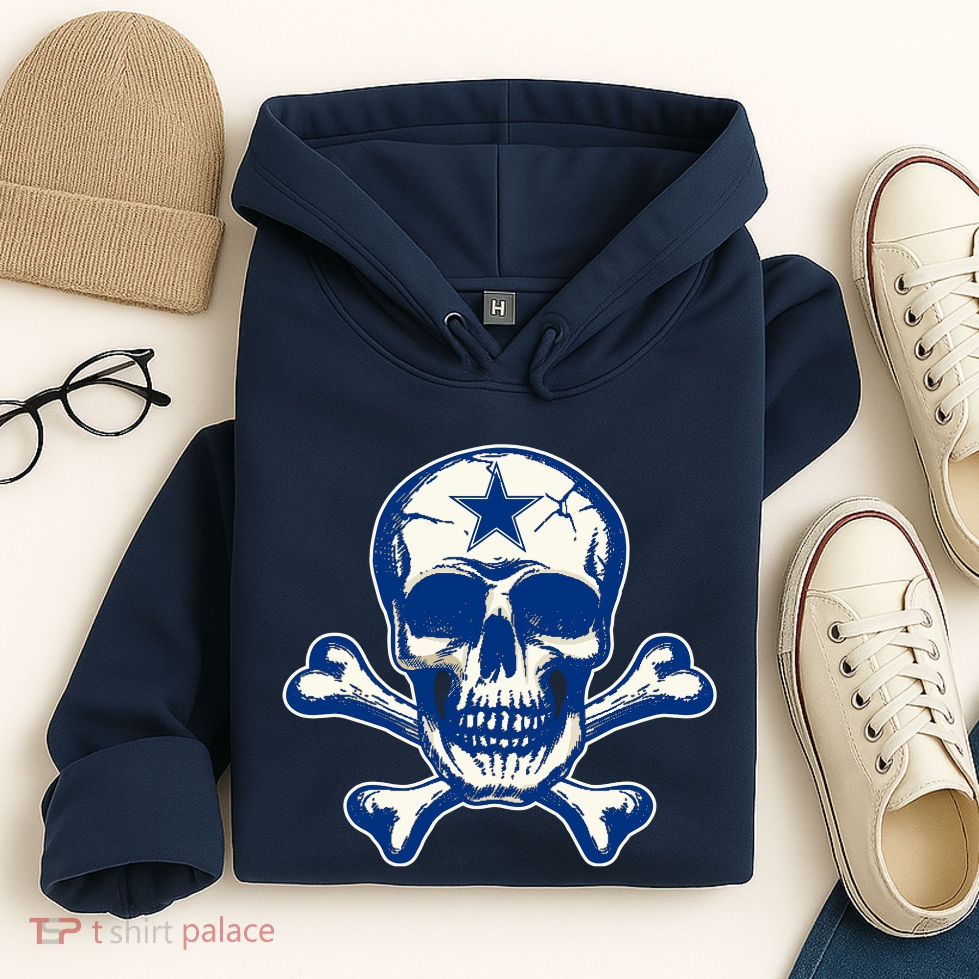 Dallas Skull Crossbones Star Fan Pride Hoodie