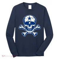 Dallas Skull Crossbones Star Fan Pride Long Sleeve Shirt thumb 0