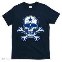 Dallas Skull Crossbones Star Fan Pride T-Shirt thumb 0