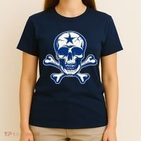 Dallas Skull Crossbones Star Fan Pride T-Shirt thumb 4