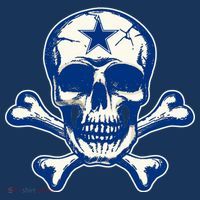 Dallas Skull Crossbones Star Fan Pride T-Shirt thumb 7