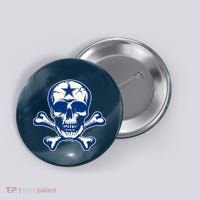Dallas Skull Crossbones Star Fan Pride Button thumb 0