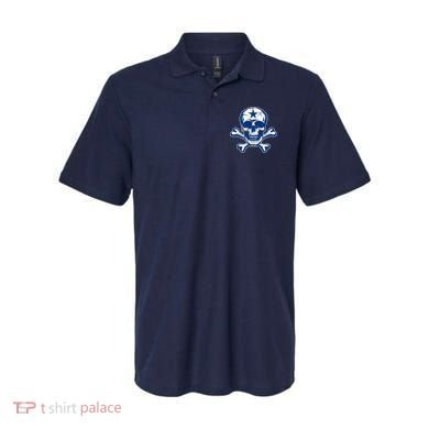 Dallas Skull Crossbones Star Fan Pride Polo