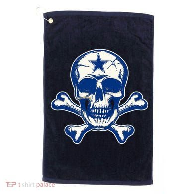 Dallas Skull Crossbones Star Fan Pride Golf Towel