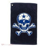 Dallas Skull Crossbones Star Fan Pride Golf Towel thumb 0