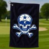 Dallas Skull Crossbones Star Fan Pride Golf Towel thumb 1