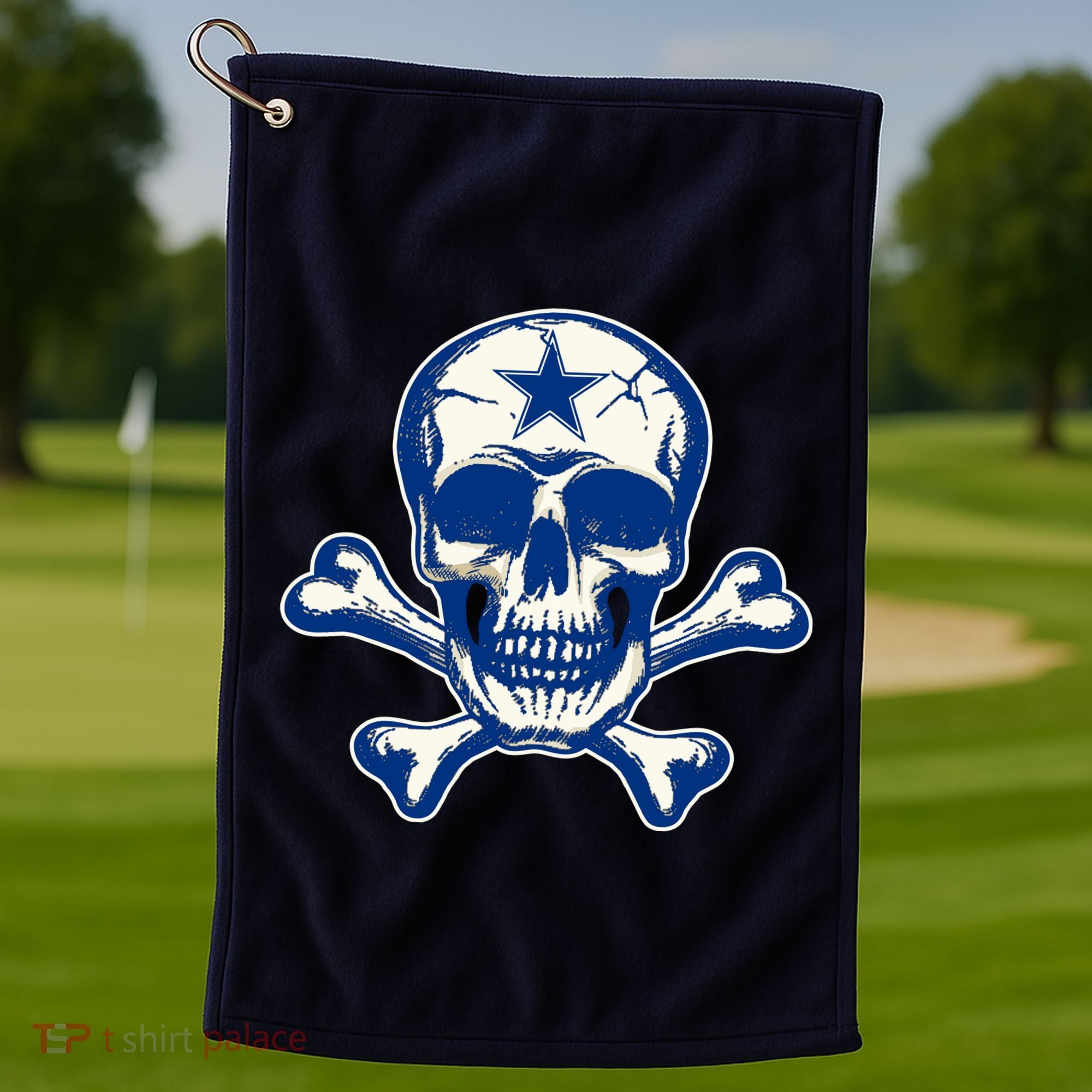Dallas Skull Crossbones Star Fan Pride Golf Towel