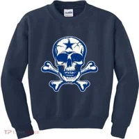 Dallas Skull Crossbones Star Fan Pride Kids Sweatshirt thumb 0