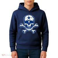 Dallas Skull Crossbones Star Fan Pride Kids Hoodie thumb 4