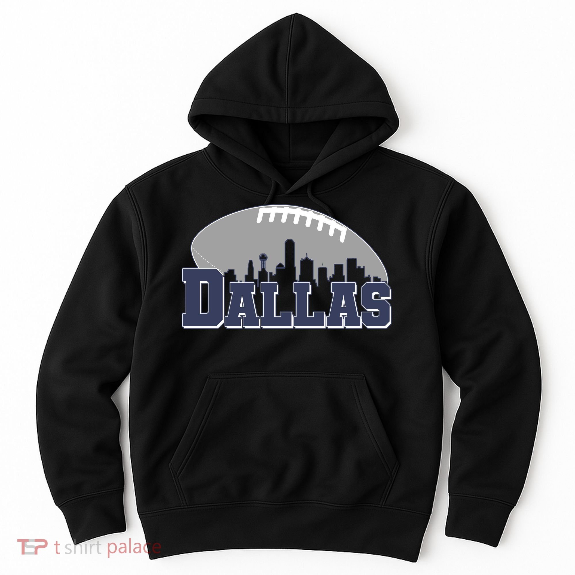 Dallas Texas Skyline City Football Fan Hoodie