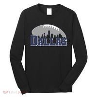 Dallas Texas Skyline City Football Fan Long Sleeve Shirt thumb 0