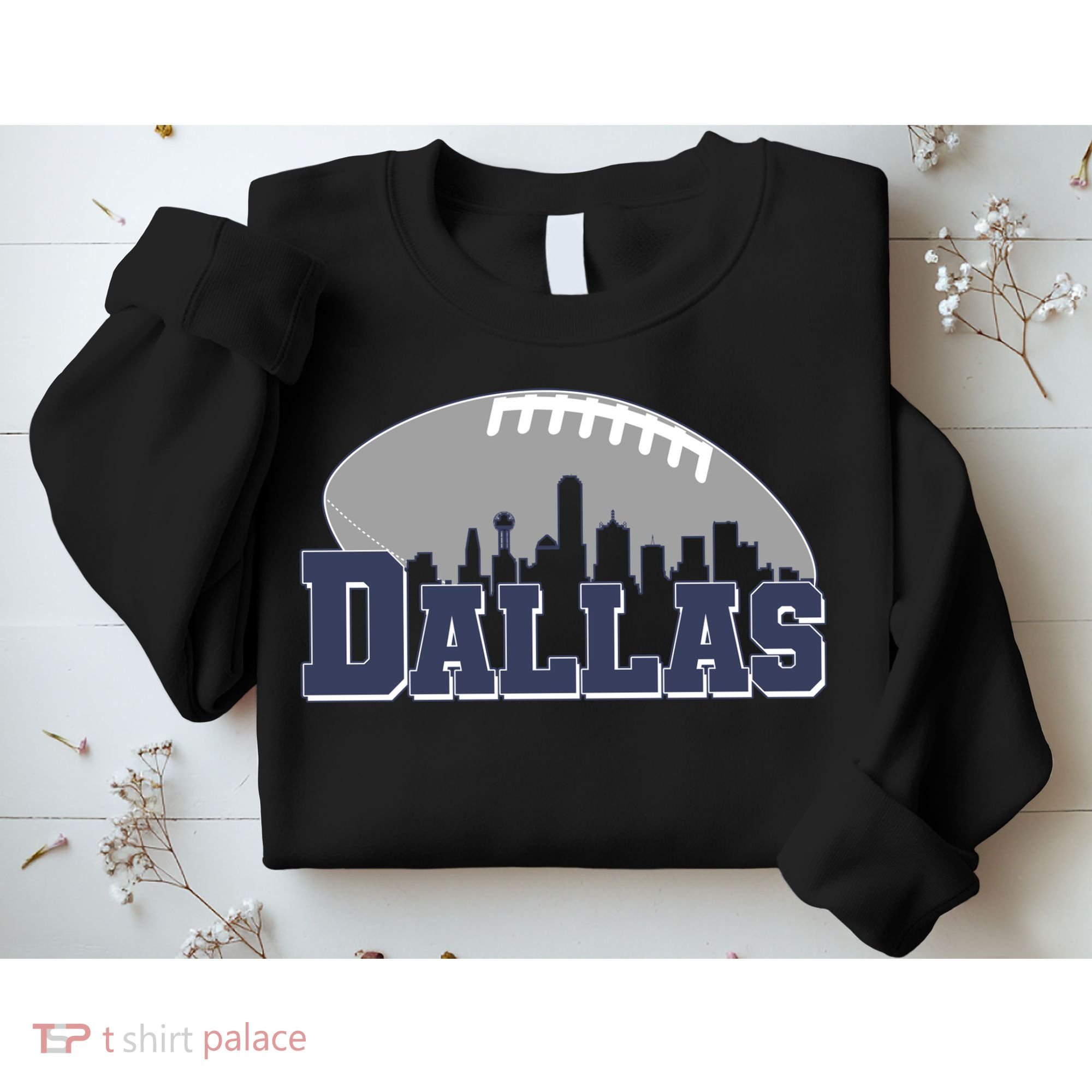Dallas Texas Skyline City Football Fan Sweatshirt