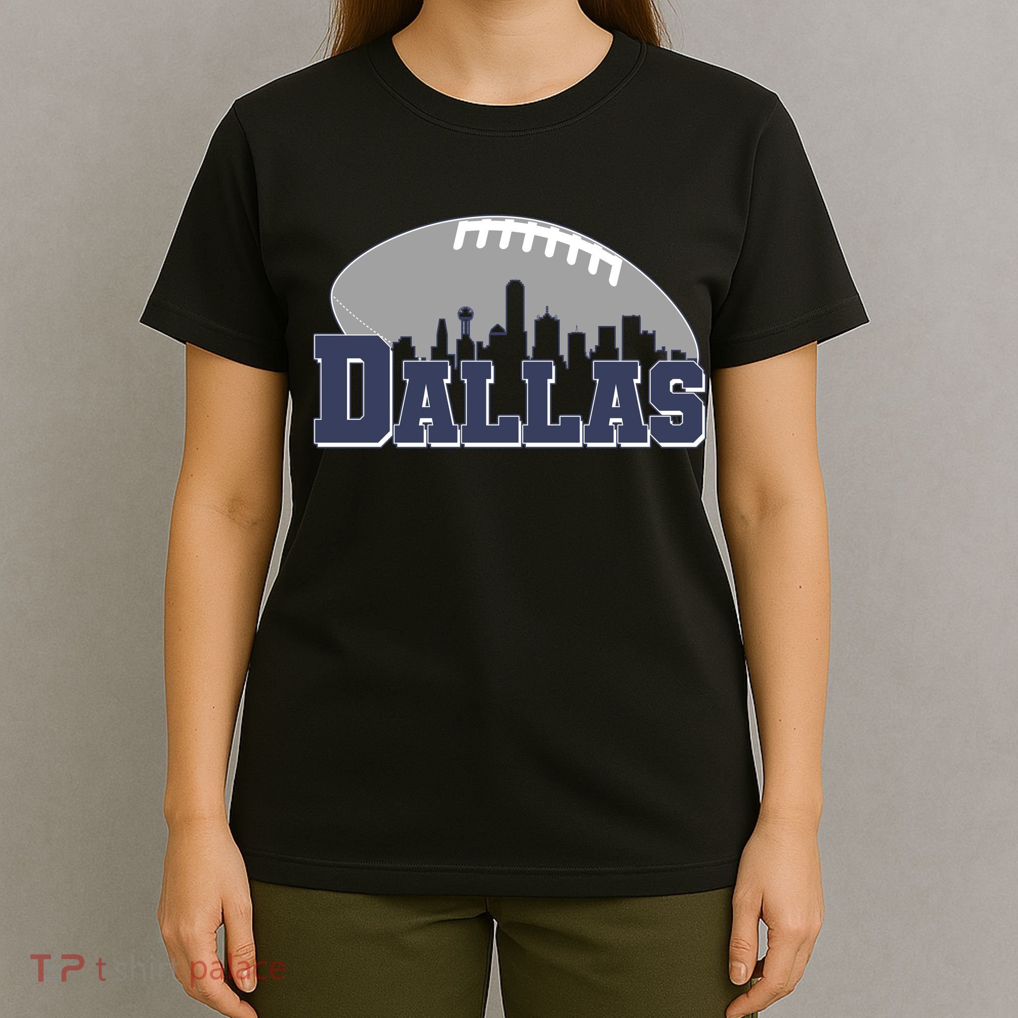 Dallas Texas Skyline City Football Fan T-Shirt