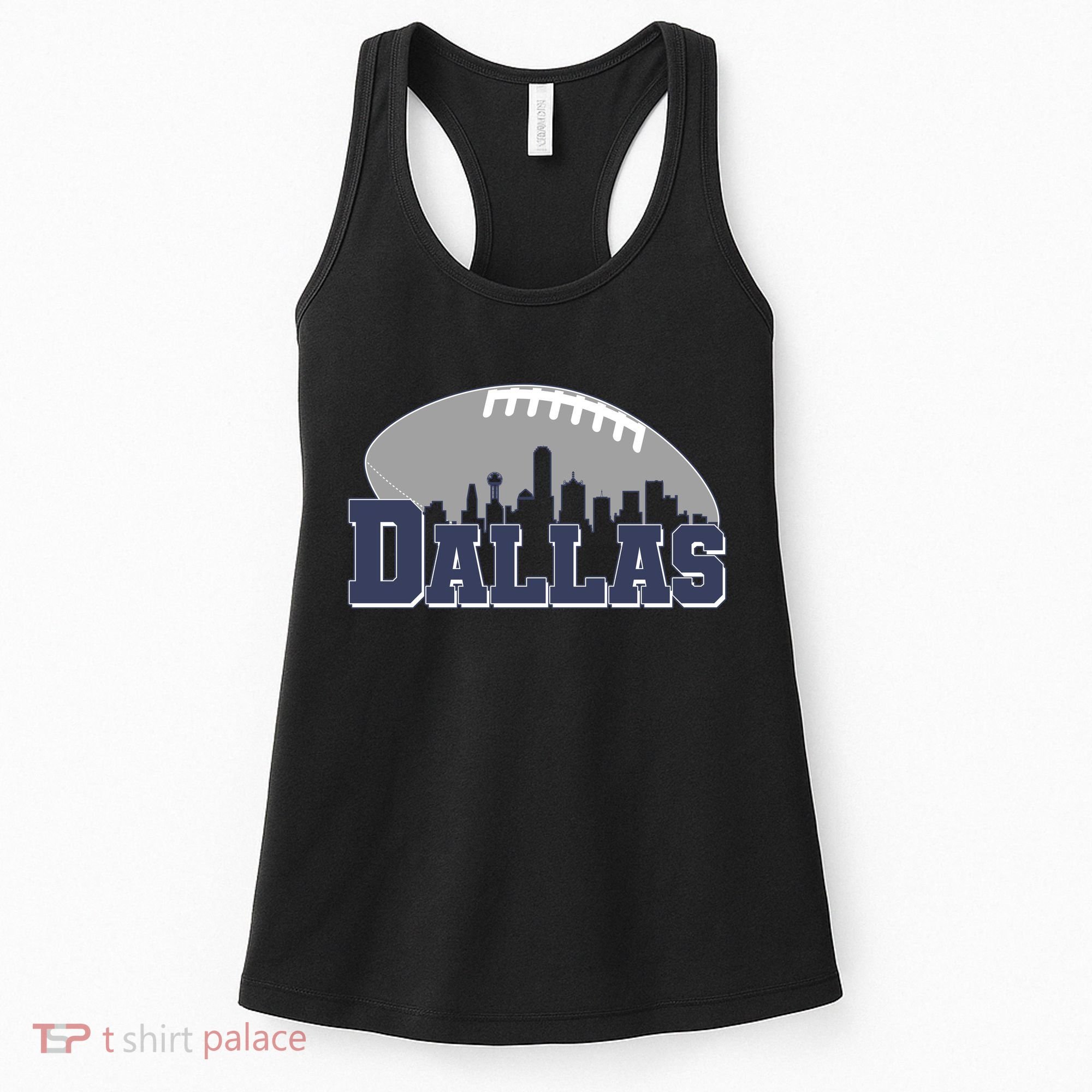 Dallas Texas Skyline City Football Fan Women's Tank Top