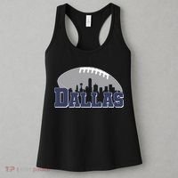 Dallas Texas Skyline City Football Fan Women's Tank Top thumb 3