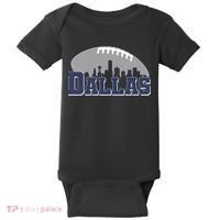 Dallas Texas Skyline City Football Fan Baby Bodysuit thumb 0