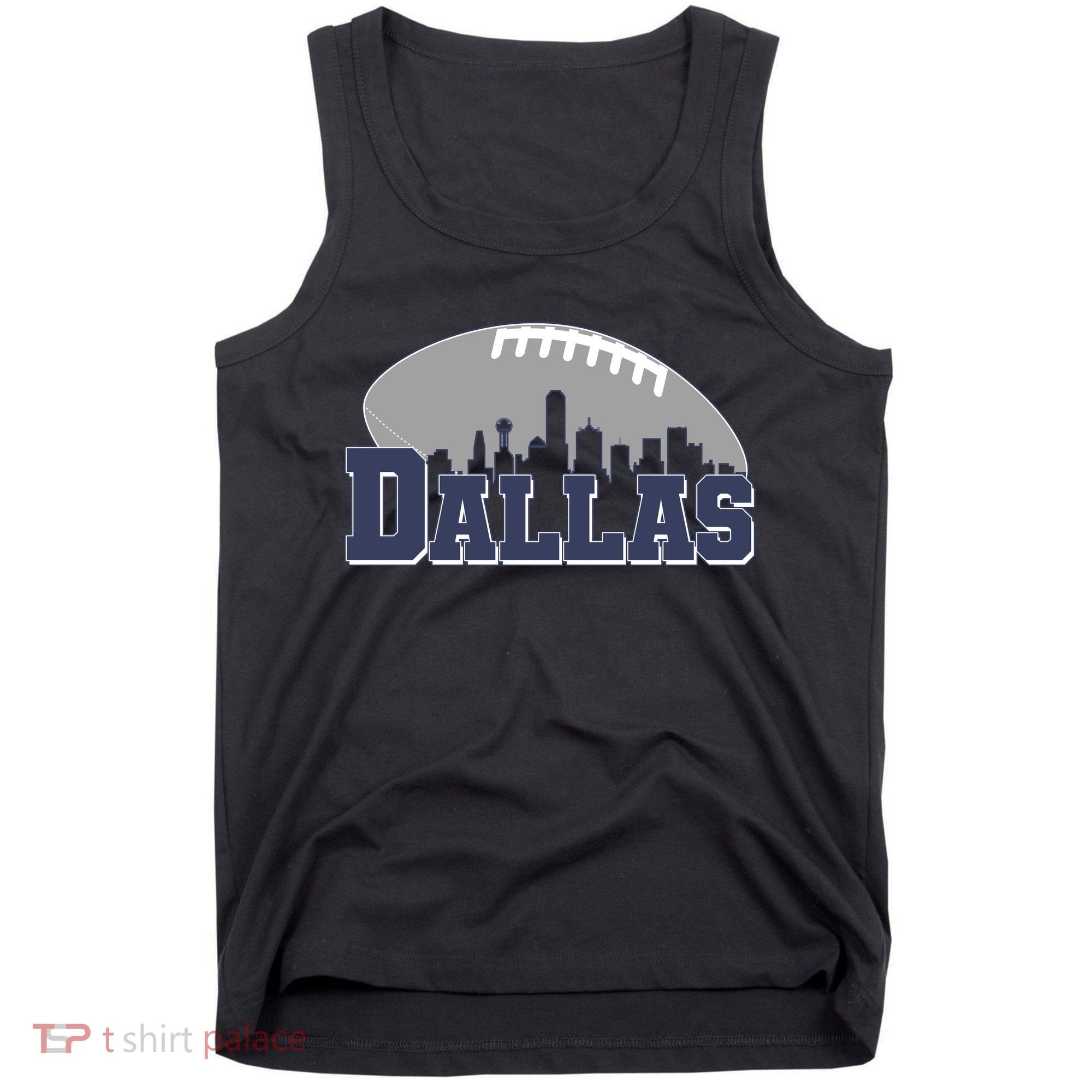 Dallas Texas Skyline City Football Fan Tank Top