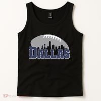 Dallas Texas Skyline City Football Fan Tank Top thumb 2