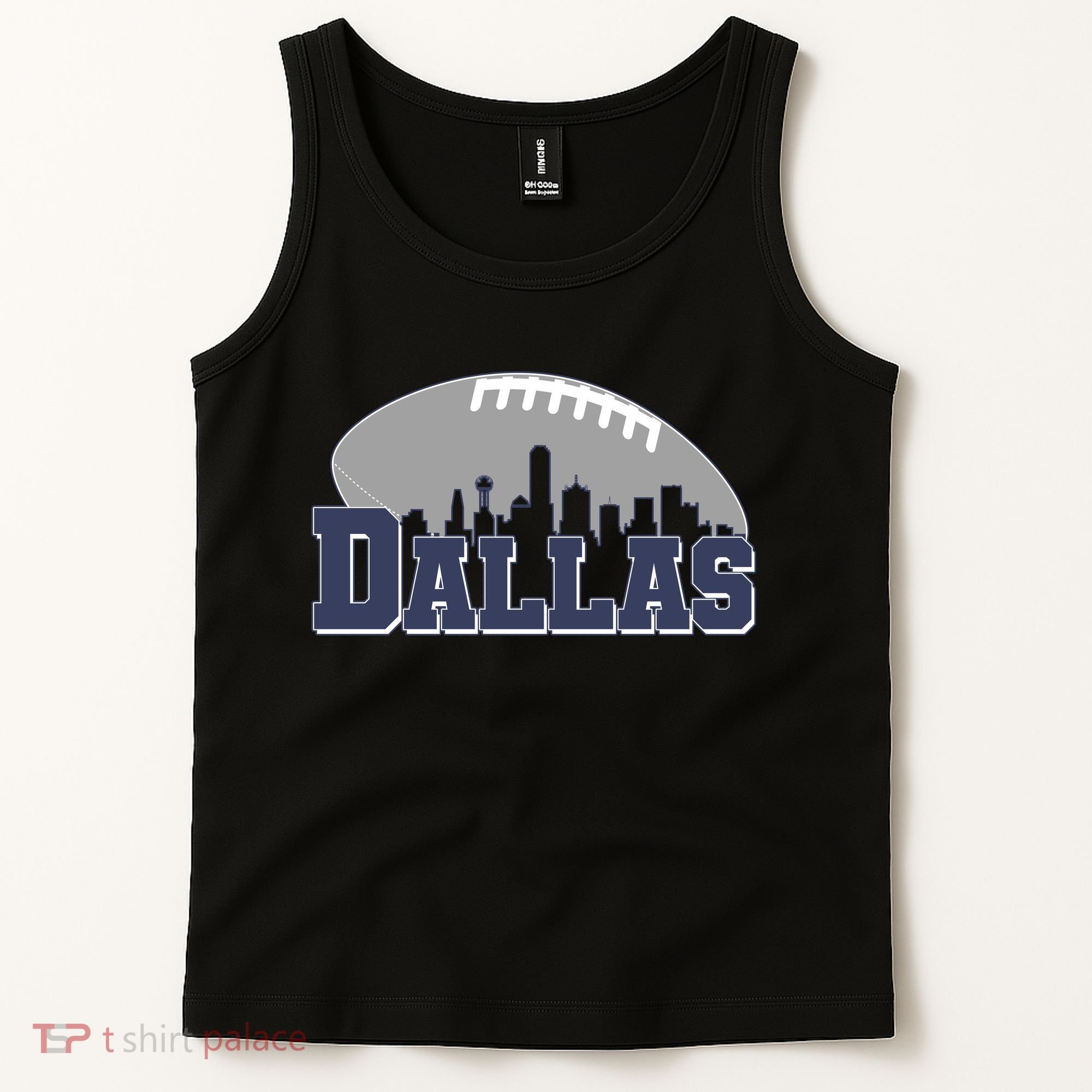 Dallas Texas Skyline City Football Fan Tank Top