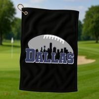 Dallas Texas Skyline City Football Fan Golf Towel thumb 1