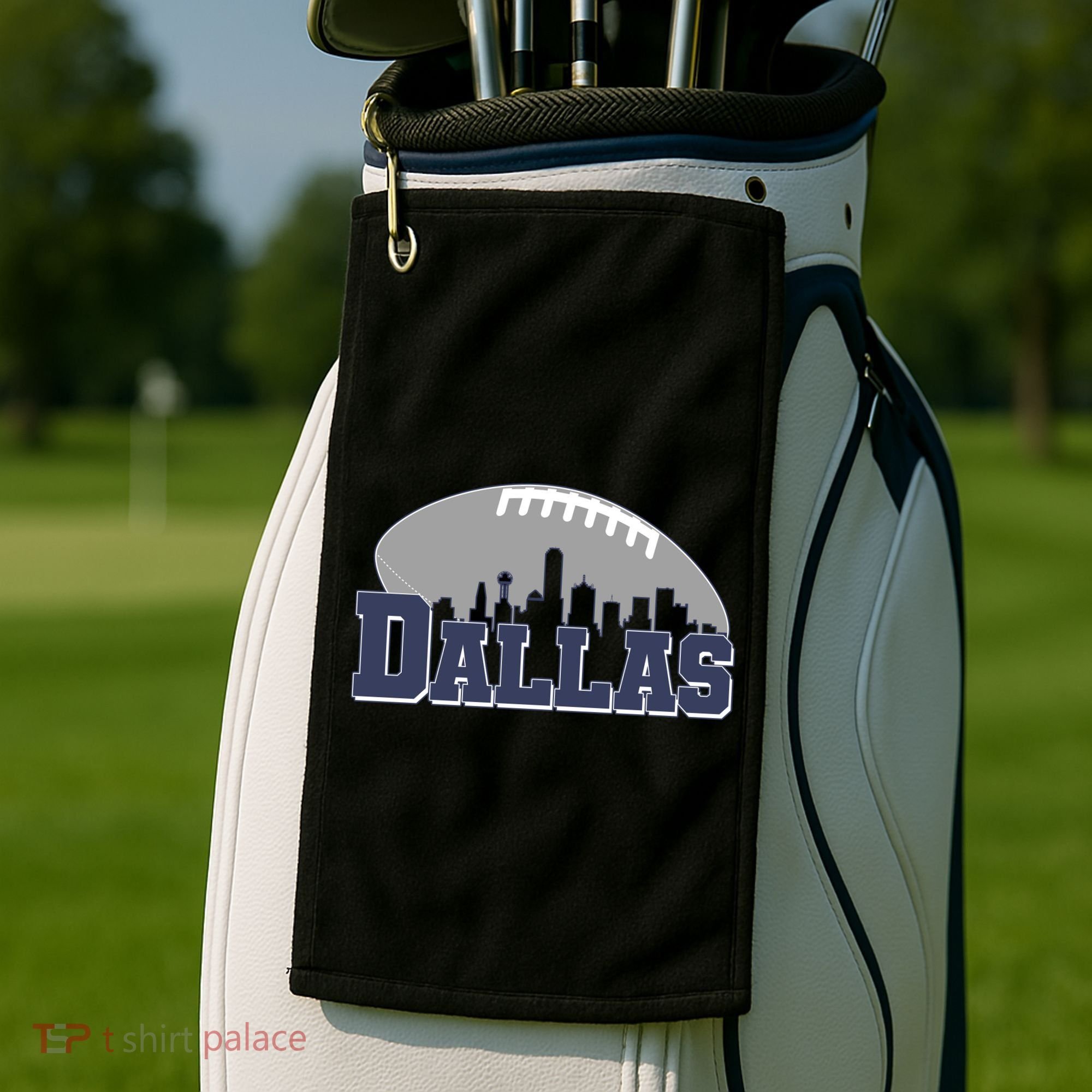 Dallas Texas Skyline City Football Fan Golf Towel