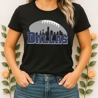 Dallas Texas Skyline City Football Fan Women's T-Shirt thumb 2
