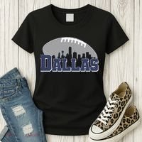 Dallas Texas Skyline City Football Fan Women's T-Shirt thumb 3