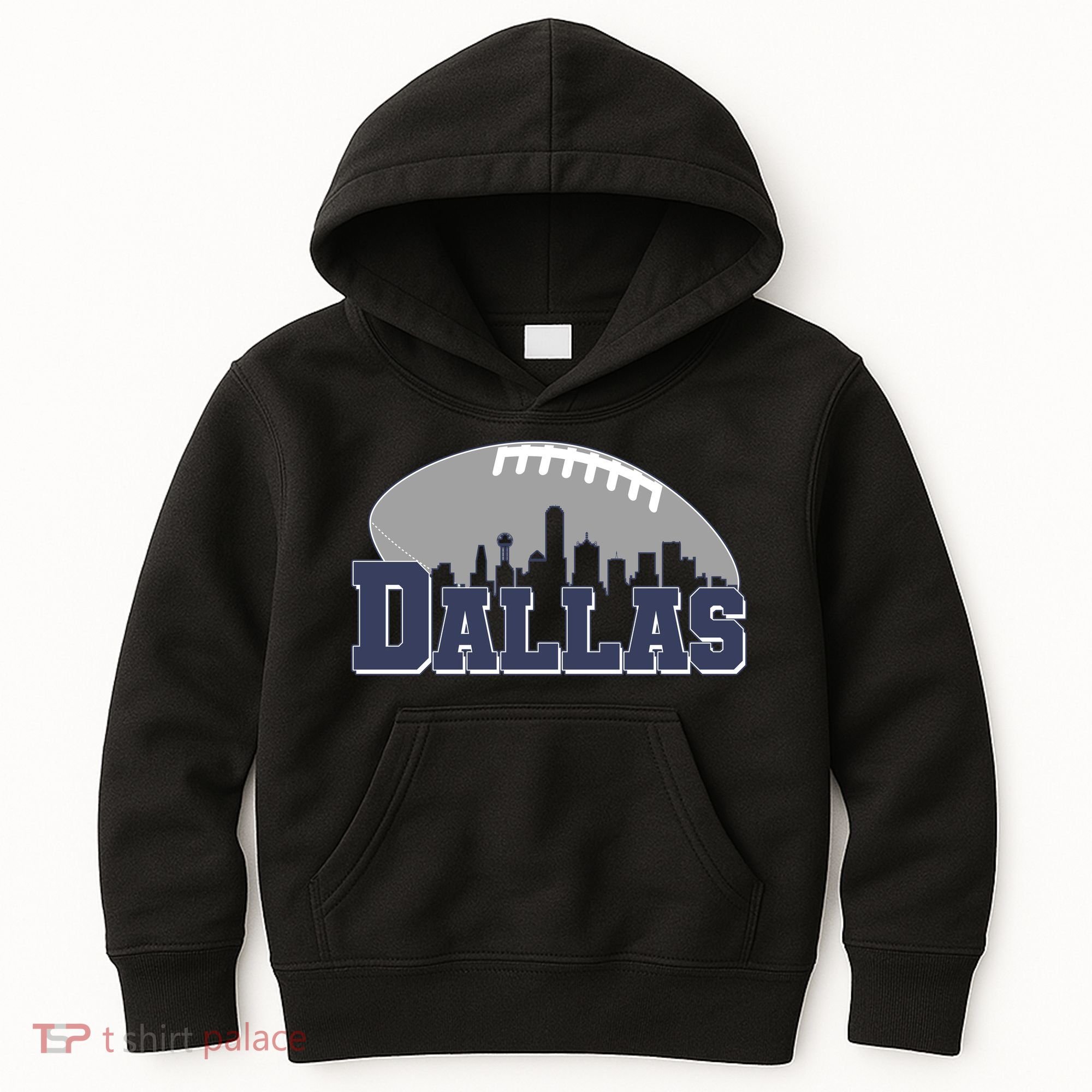 Dallas Texas Skyline City Football Fan Kids Hoodie