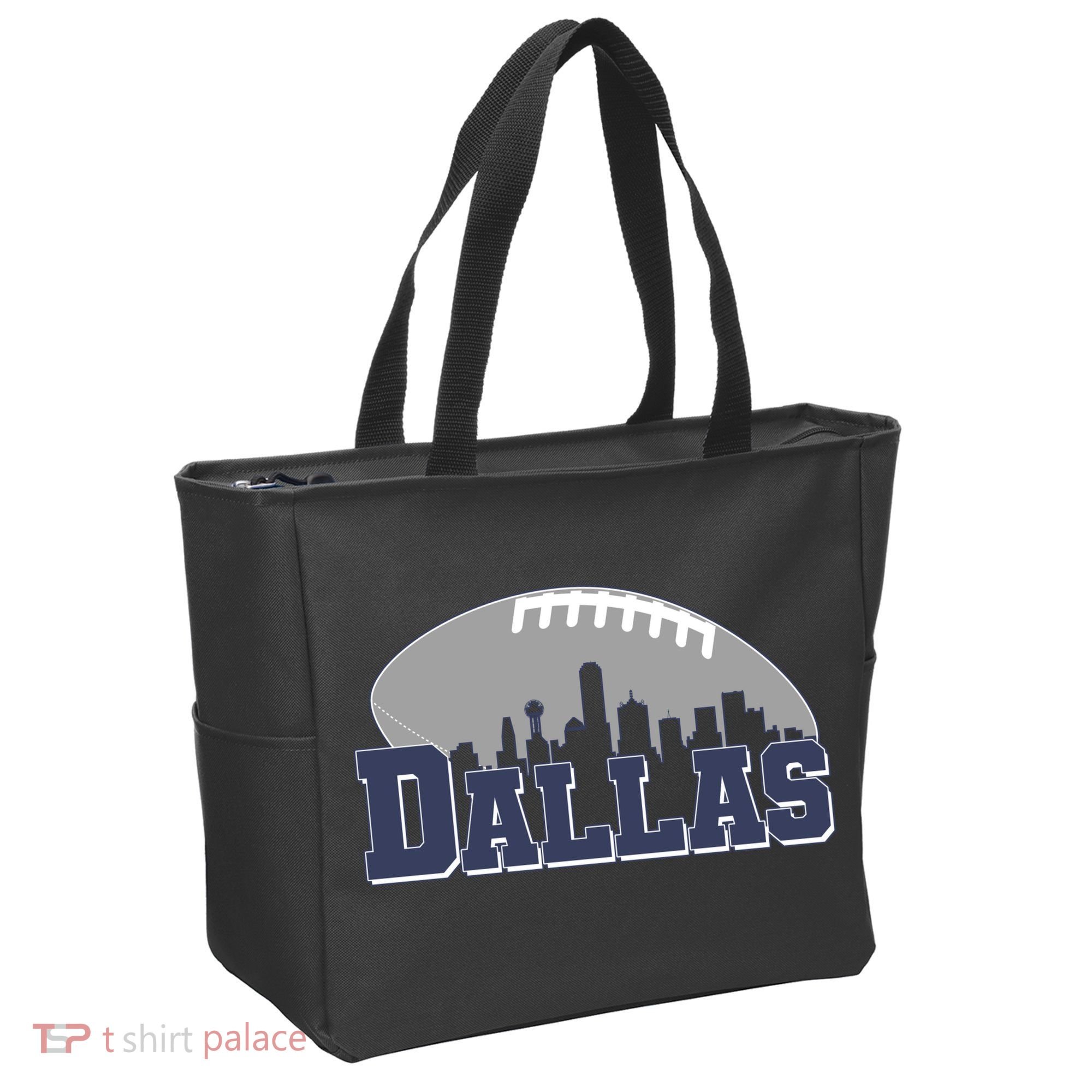 Dallas Texas Skyline City Football Fan Tote Bag