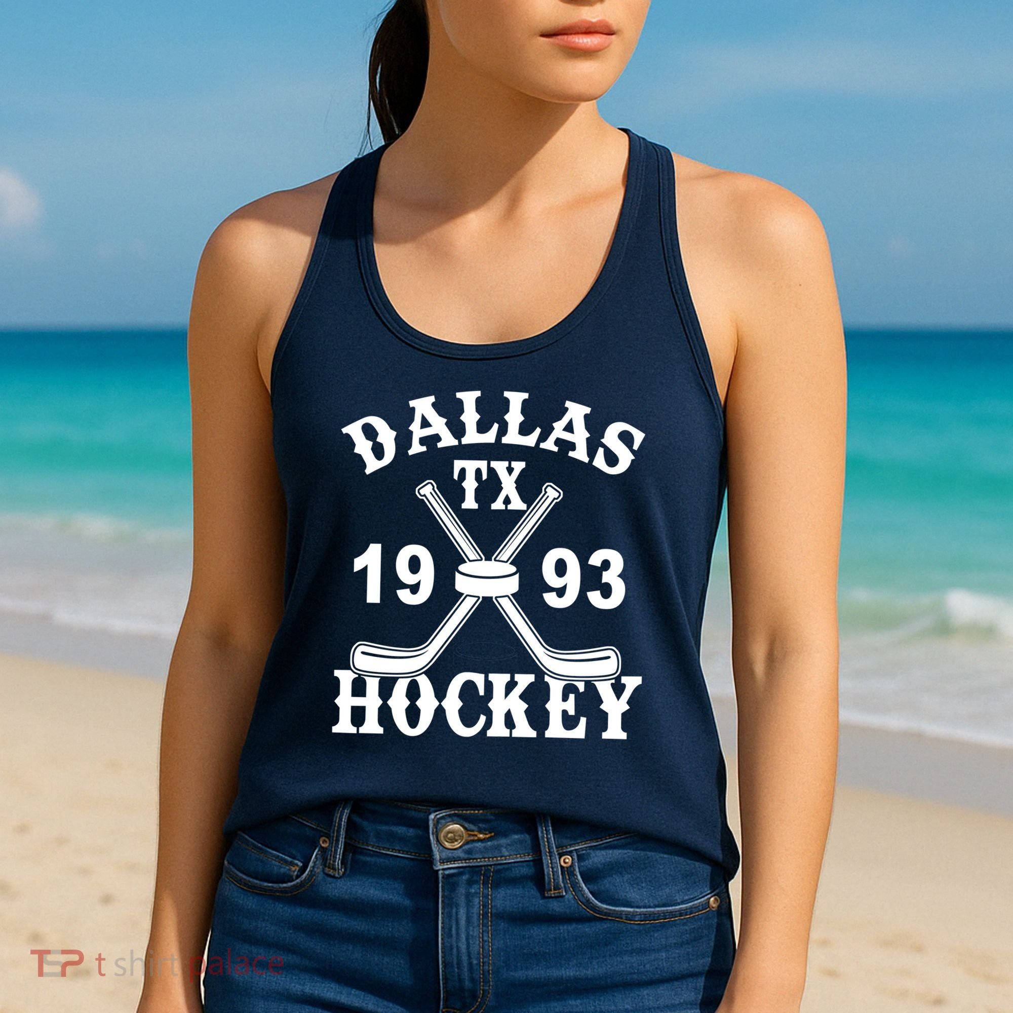 Dallas Texas TX Hockey 1993 Women's Tank Top
